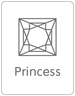 Princesė formos deimantas