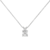 balto aukso arba platinos pakabukas su deimantu (asscher cut)