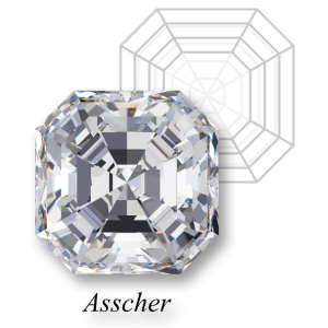 Kvadrato formos deimantas (Asscher cut)