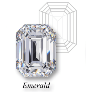 Stačiakampio deimanto forma (Emerald cut)