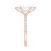Modernus sužadėtuvių žiedas su deimantu iš raudono aukso - marquise cut