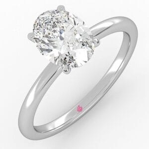 Auksinis žiedas su ovalo formos deimantu - oval cut